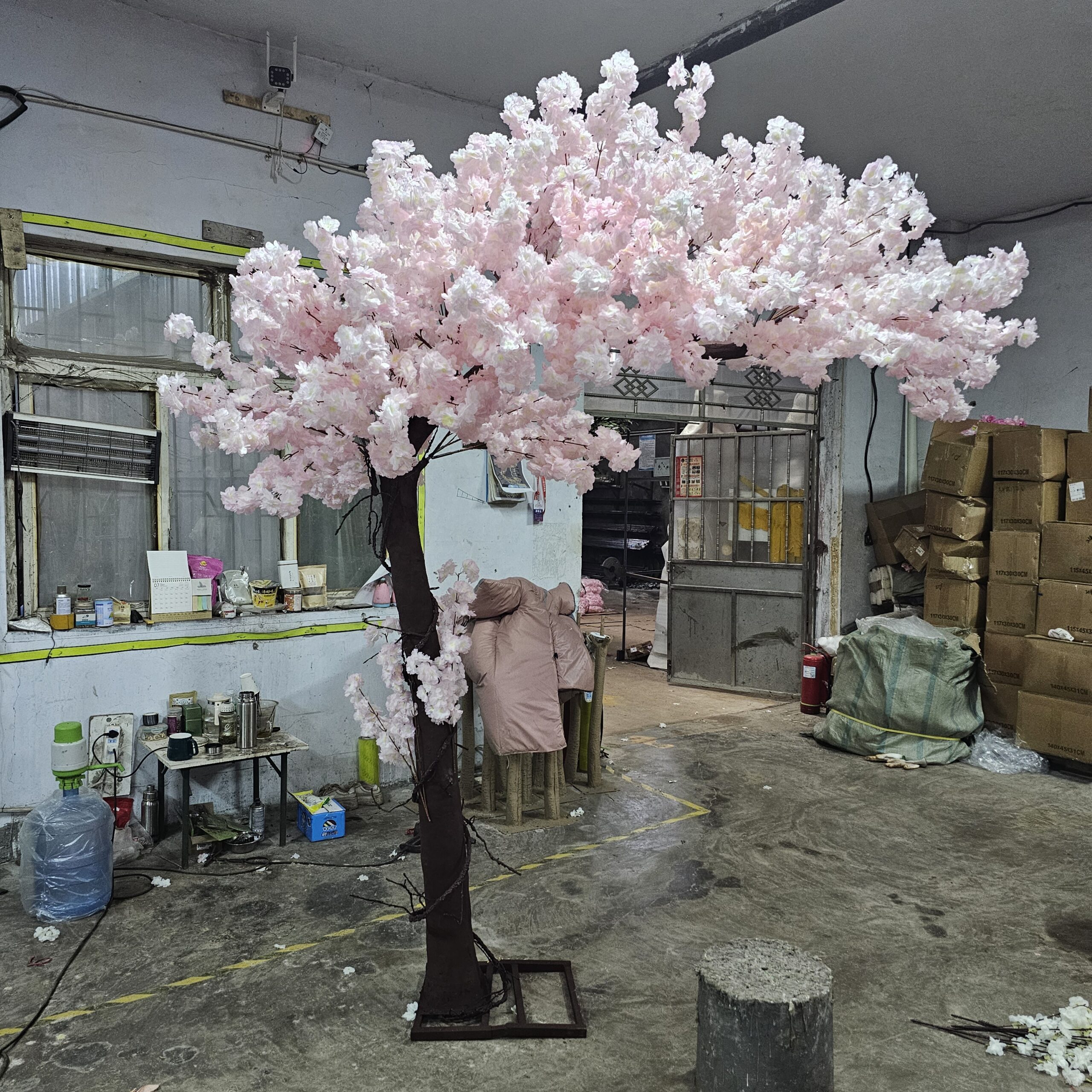HY White Green Tree Artificial Flowers  Other Wedding Decorations Cherry Blossom Tree  Centerpieces for Wedding Table