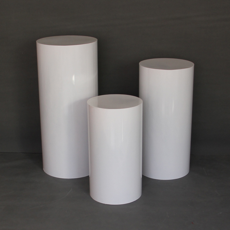 HY White Dessert Stand Birthday Pedestal Wedding Events Party Cylinder Plinth Decoration Cilindros Para Decoracion Party
